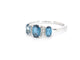 Bague 54 Bague en or blanc avec diamants et topaze 58 Facettes 2327