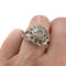 Bague 54 Bague de style Art Déco en or blanc avec diamants 58 Facettes Q257B