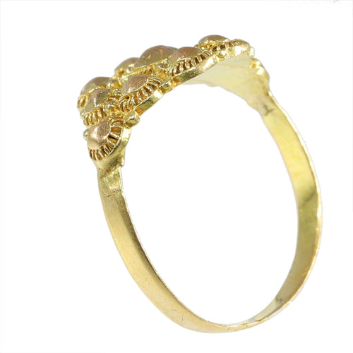 Bague 57 Élégance éternelle : l'anneau d'or historique de Hollande 58 Facettes 24043-0184