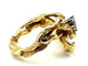 Bague 56 GILBERT ALBERT. Bague or jaune 18K et diamants 58 Facettes