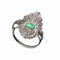 Bague 54 BAGUE EN OR DE STYLE AR DÉCO AVEC DIAMANTS 1 ct ET ÉMERAUDE 1 ct 58 Facettes Q319B