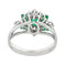 Bague 56 Bague Or blanc Emeraude, Diamant 58 Facettes 4523452CN
