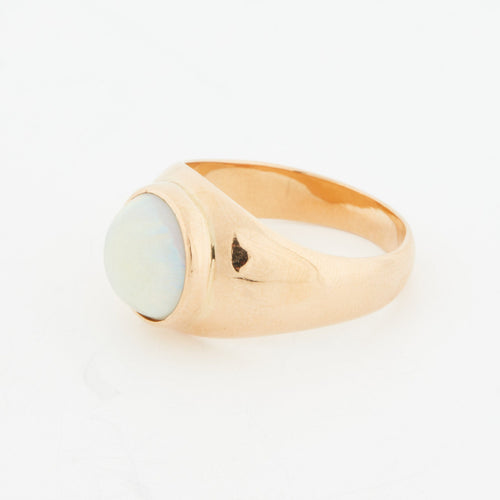 Bague 59 Bague Or Jaune - Opale Ronde 58 Facettes RÉF 9004/19