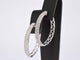 Boucles d'oreilles Boucles d'oreilles créoles en or blanc avec diamants 58 Facettes 2052