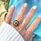 Bague 59.5 Bague octogonale à pans coupés Saphirs et Diamants - Or Jaune 18 K 58 Facettes AA 1707