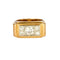 Bague 58.5 Bague Tank or blanc et jaune et diamant 58 Facettes 250018
