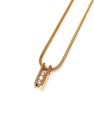 Collier COLLIER TRILOGIE DIAMANTS 58 Facettes Pend.Tri.1021