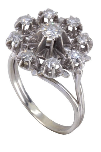Bague 53 BAGUE MARGUERITE DIAMANTS 58 Facettes 086251