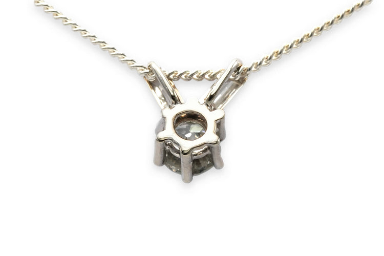 Pendentif Pendentif Années 70 serti de diamants en or blanc 18 carats 58 Facettes 23415