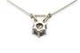 Pendentif Pendentif Années 70 serti de diamants en or blanc 18 carats 58 Facettes 23415