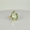 Bague 56.5 Bague solitaire en or jaune, spinelle verte ovale à facettes de 8 carats 58 Facettes 2501101