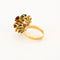Bague Cocktail or jaune citrine spinelle oeil de tigre saphir