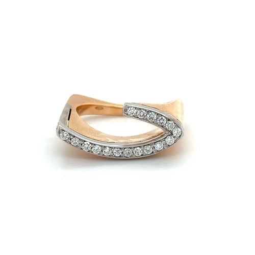 Bague 54 Bague Eventail Géometrique deux ors 58 Facettes 1.0002290/2
