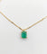 Collier Collier et pendentif vintage or jaune et émeraude en sertis griffes 58 Facettes A05509