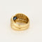 Bague en or jaune , saphir et diamants
