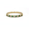 Bague 53 Demi-Alliance - Or jaune, Diamants & Emeraudes 58 Facettes 250136R