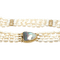 Collier ras de cou or jaune et blanc - Perles de culture baroque
