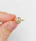 Bague 51 Petite bague Art Nouveau or jaune et pierre verte (circa 1910) 58 Facettes A06017