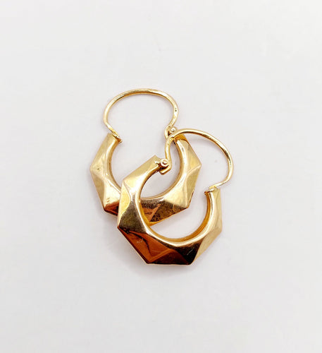 Boucles d'oreilles Boucles d'oreilles créoles Art Déco or jaune finement travaillées 58 Facettes A05362