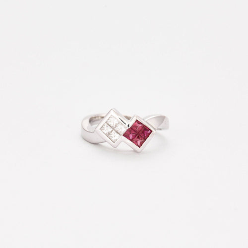 Bague 51 Bague Diamants et Rubis 58 Facettes 1580