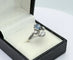 Bague 53 Bague ancienne Vous & Moi en or et platine, diamants et saphir 58 Facettes