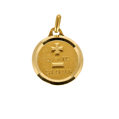 Pendentif Augis - Médaille sentimentale en or jaune 58 Facettes CHAL1174X2