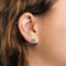 Boucles d'oreilles Boucles d'oreilles marguerites or jaune, émeraude et diamants 58 Facettes 250242