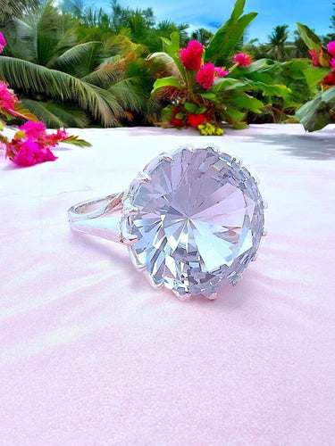 Bague Aigue-marine en solitaire Or Blanc 18 K