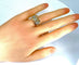 Bague 54 Bague Tank or jaune diamants 58 Facettes AB366