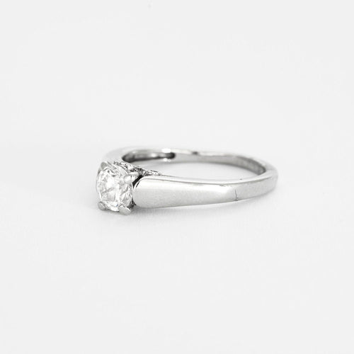 Bague Bague solitaire en or blanc et diamant 58 Facettes LP41/10