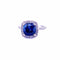 Bague 53 Bague en platine 950/1000 saphir 4,19 carats et diamants 58 Facettes
