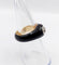 Bague jonc or jaune, émail noir et diamant taille ancienne 0,45 carats (circa 1920)