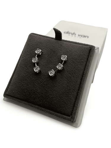 DIHN VAN - Boucles d'oreilles Le Cube 3 diamants 58 Facettes