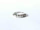 Bague 53 Demi alliance or blanc, diamants baguettes 58 Facettes
