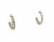 Boucles d'oreilles Boucles d’oreilles créole or blanc 18 carats et diamants navettes 58 Facettes
