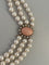 Collier Collier de Chien Perles 3 Rangs Fermoir Corail 58 Facettes LOT 6231