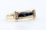 Bague saphirs et diamants en or jaune – 0,75 ct de saphir & 0,12 ct de diamant