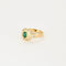 Bague 49.5 Bague vintage en or jaune 18K, diamants et émeraude. 58 Facettes