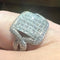 Bague 51 Bague en or blanc 18 ct avec diamants taille princesse 58 Facettes 2640 A