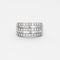 Bague 58 Bague bandeau en or blanc ornée de diamants 58 Facettes GU18