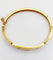 Bracelet Bracelet jonc antique or jaune décoré d'abeilles orné de rubis et de diamants taille roses (circa 1890) 58 Facettes A04772