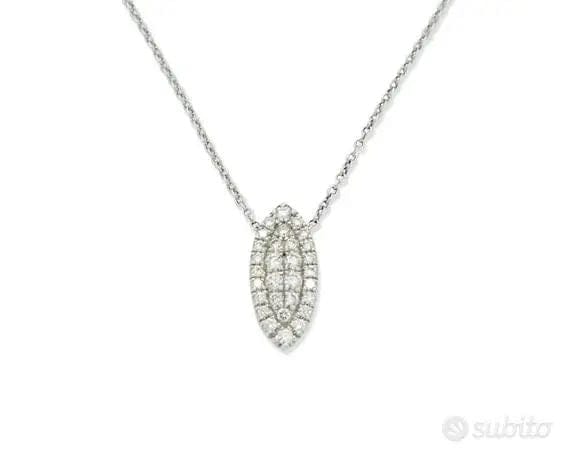 Collana Recarlo oro bianco e diamanti 58 Facettes 8924