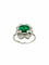 Bague 53 Bague Art-Déco, or blanc et platine, émeraude et diamants 58 Facettes