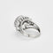 Bague 57 Bague dôme or blanc et diamants 58 Facettes LJ19