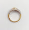 Bague 51 Bague jonc vintage or jaune 18k saphir naturel et pavé de diamant 58 Facettes A06171