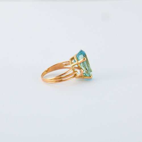 Bague 55 Bague Or Jaune Topaze 58 Facettes