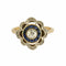 Bague 52,5 Bague en or blanc, or jaune, diamants et saphirs de synthèses calibrés 58 Facettes MON0490