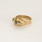 Bague 55,5 Bague or jaune, platine et diamants 58 Facettes HOU5529