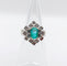 Bague 46.5 Bague vintage or blanc 14k émeraude et diamants 58 Facettes A05891