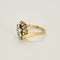 Bague 57 Bague mouvementée en or jaune, platine et diamants 58 Facettes FON2416